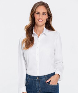 Greiff Corporate Wear Premium Damen Bluse Comfort Fit Seitenschlitze Langarm 