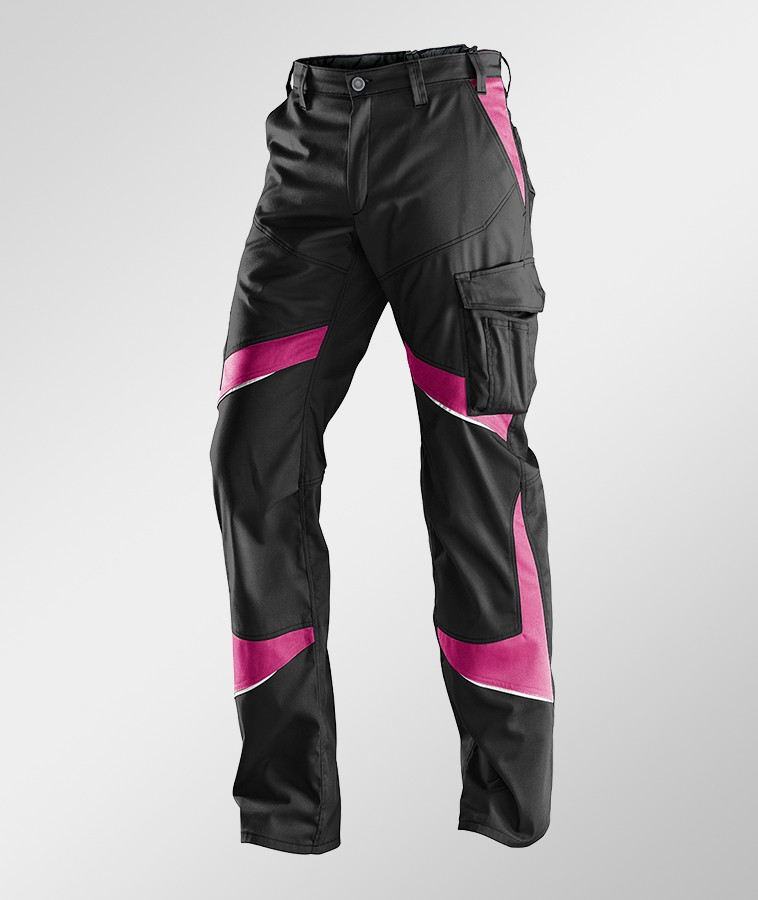 KÜBLER ACTIVIQ Damen Hose schwarz/pink Arbeitshose Frauen Workwear Damenhose 