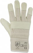 Asatex 88PAWA Schweinsnarbenledere Handschuhe, gelb (120 Paar / Packung / Größe)