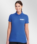 DaVinci Damen Poloshirt Premium SECURITY inkl. Brust- & Rückendruck