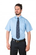 DaVinci Diensthemd Classic, kurzarm / langarm, blau