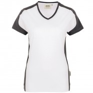 HAKRO Damen V-Shirt CONTRAST MIKRALINAR®, Regular Fit 190