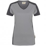 HAKRO Damen V-Shirt CONTRAST MIKRALINAR®, Regular Fit 190