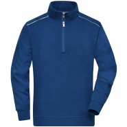 James & Nicholson Unisex Half Zip-Sweatshirt SOLID